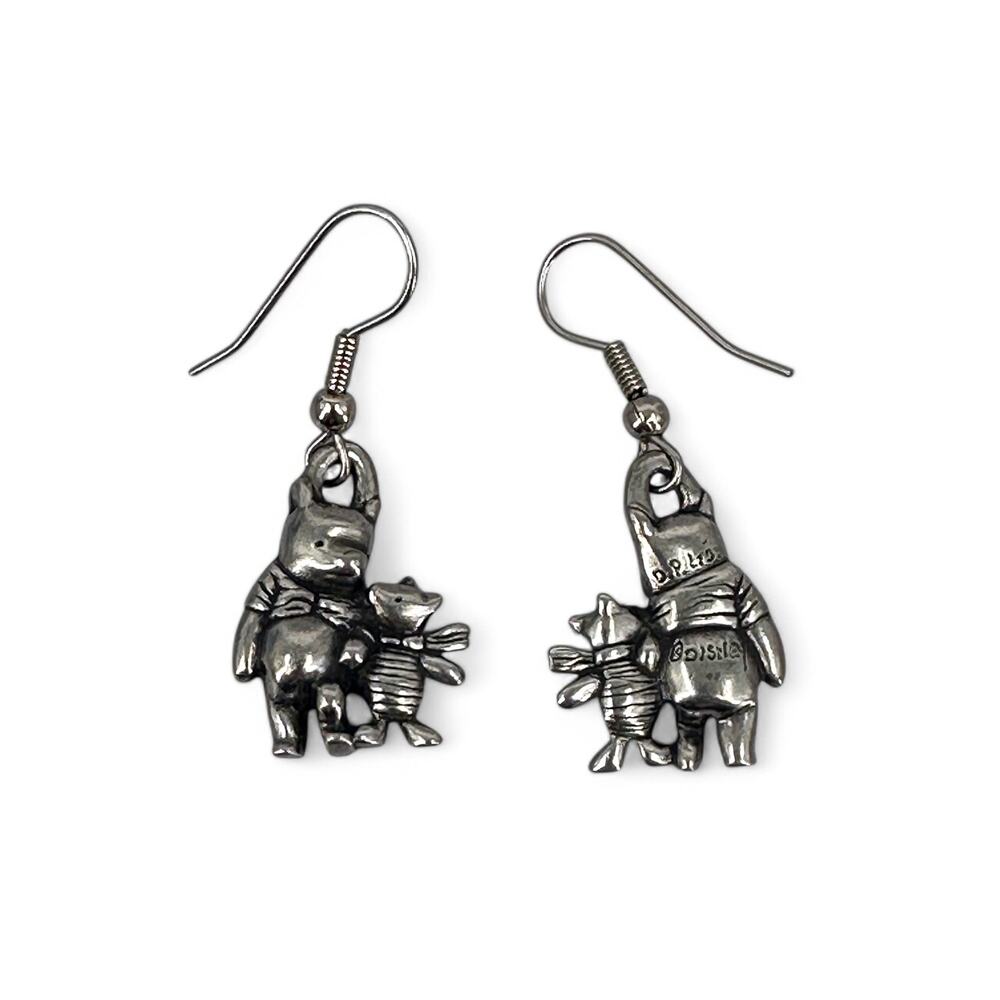 Disney Earrings Winnie The Pooh and Piglet Danforth Pewter Pierced